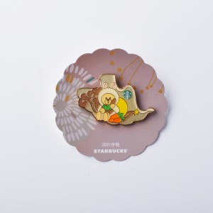 Testreszabott utánzás zománc képregény kép logó jelvény, ingyenes minta díj, kollekcióhoz alkalmas, arany fém jelvény varázsa, pin, lágy zománc